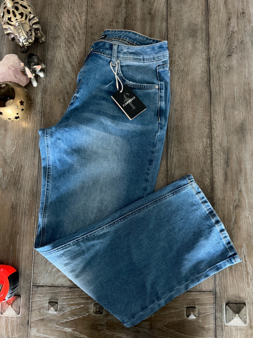 Flamingoals Blue Denim Jeans - Classic Medium Wash - Picture 10 of 10